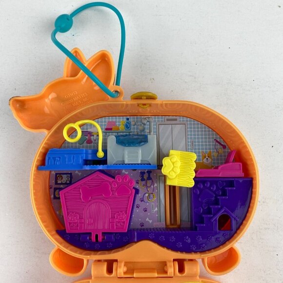 Polly Pocket Cute Corgi Puppy Dog Compact Open Close Kids Toy Pretend Play - Picture 5 of 16